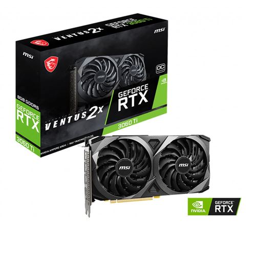 MSI NVIDIA GeForce RTX 3060 Ti VENTUS 2X LHR Overclocked