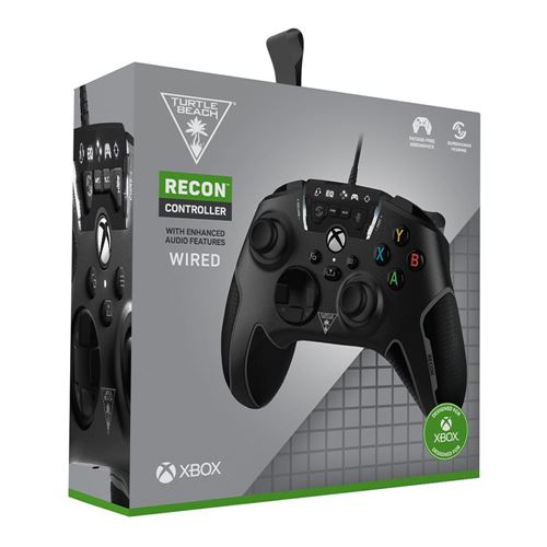 Turtle Beach Black X/S & Game - – Controller Xbox Micro for Recon Wired One Center Xbox Series