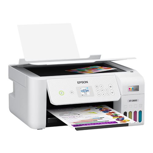 Epson EcoTank-3850 Special Edition All-in-One Inkjet Printer with Scanner,  Copier, Business Office, White, Bundle with Printer Cable 