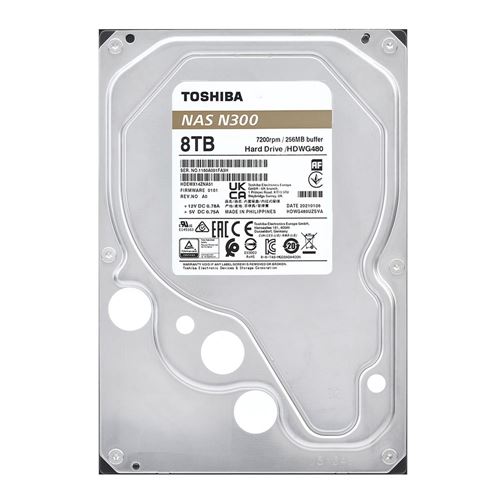 SATA-III (3Y) 8.TB Toshiba N300 (256MB., 7200RPM, HDWG480UZSVA)