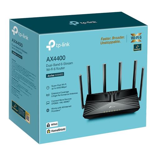 celebrate In front of you cat TP-LINK Archer - AX4400 WiFi 6 Dual-Band Gigabit Wireless Router - Micro  Center