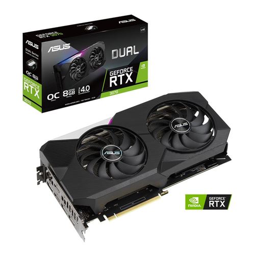 ASUS NVIDIA GeForce RTX 3070 Dual LHR Overclocked Dual-Fan 8GB