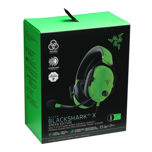 Razer BlackShark V2 X Gaming Headset: 7.1 Surround Sound Capable - 50mm  Drivers - Memory Foam Cushion - for PC, PS4, Nintendo Switch - 3.5mm  Headphone