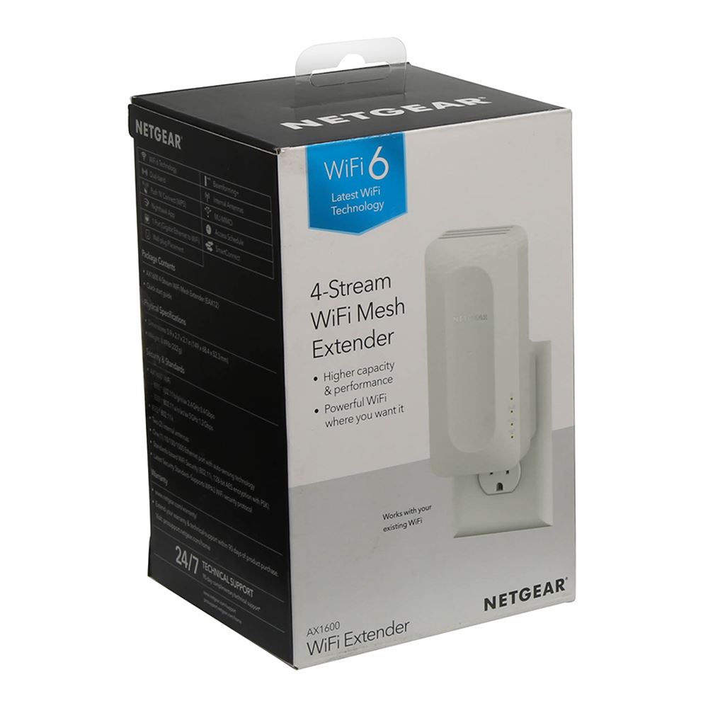 NETGEAR AX1600 WiFi 6 4Stream Wireless Mesh Range Extender Micro Center