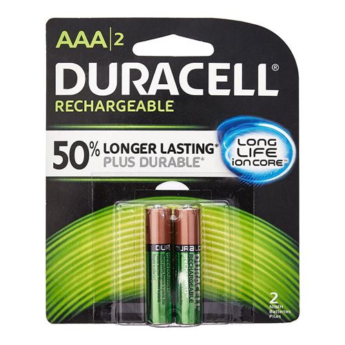 Duracell Rechargeable AAA Batteries - 2 Count - Micro Center