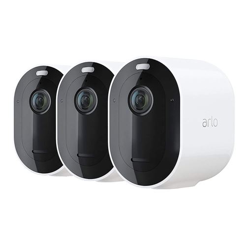 Arlo 4 Wire-Free Camera - 3 Camera Pack; Indoor/Outdoor; 2K Resolution; WiFi Connectivity; Battery Powered - Center