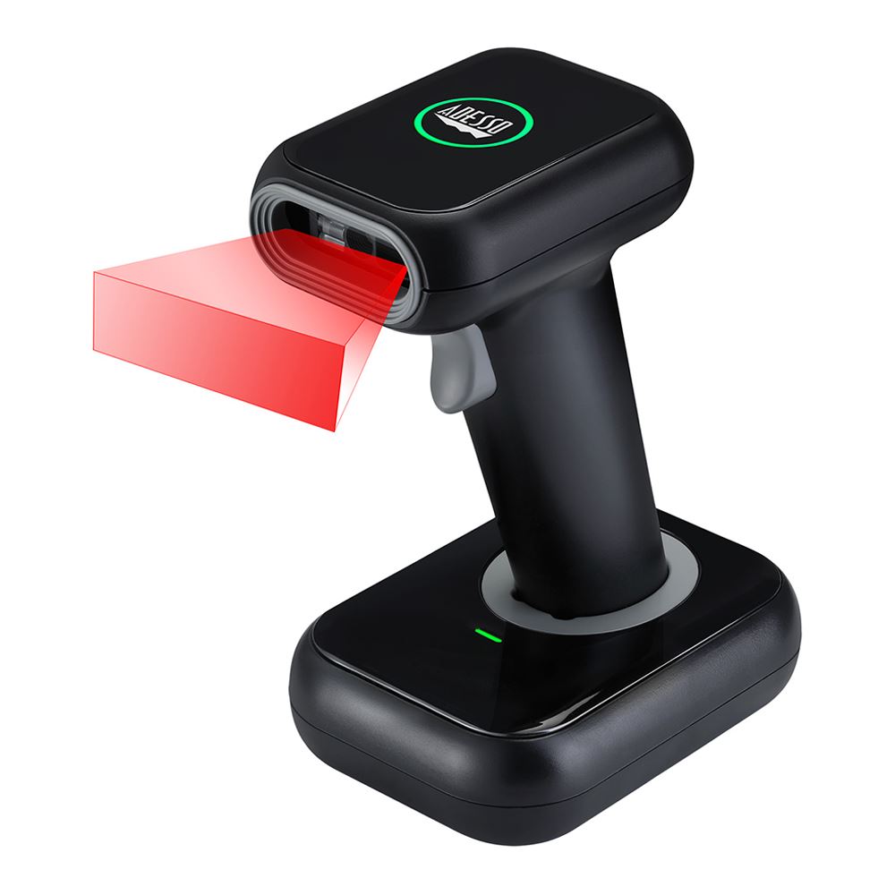 Adesso NuScan 2700R 2D Wireless Barcode Scanner with Charging Cradle