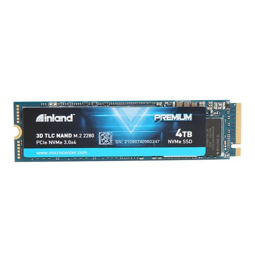 Inland Premium 4TB 3D TLC NAND PCIe Gen 3 x4 NVMe M.2 Internal SSD
