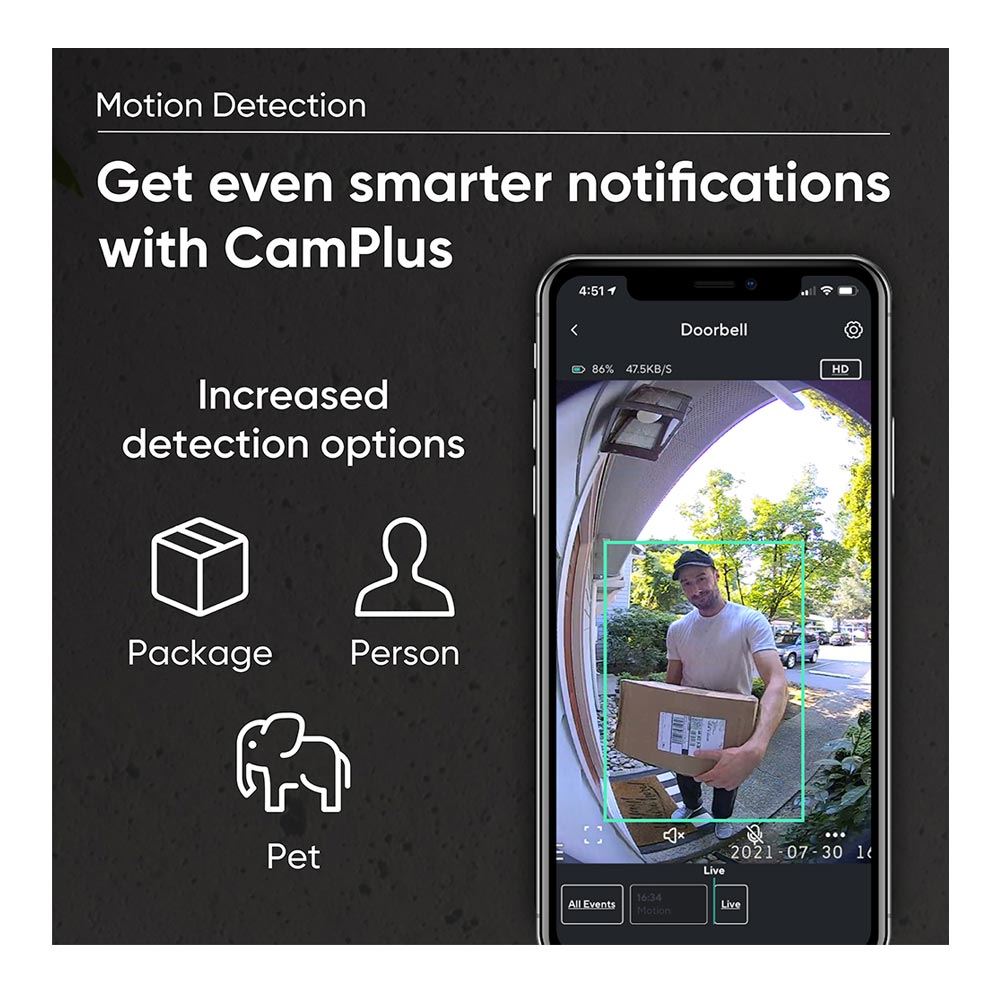 Wyze Doorbell Pro w/ WiFi Range Extending Chime; Outdoor; 1440p