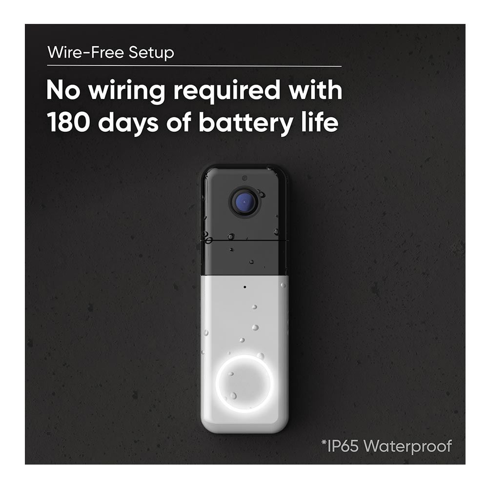 Wyze Doorbell Pro w/ WiFi Range Extending Chime; Outdoor; 1440p