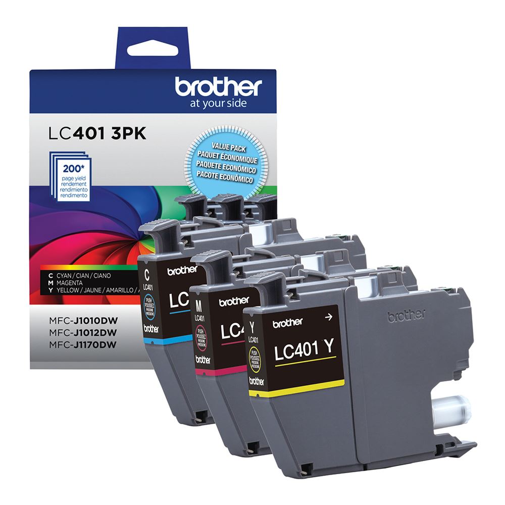 Brother LC4013PK Standard Yield Color Ink Cartridges 3-Pack - Micro Center