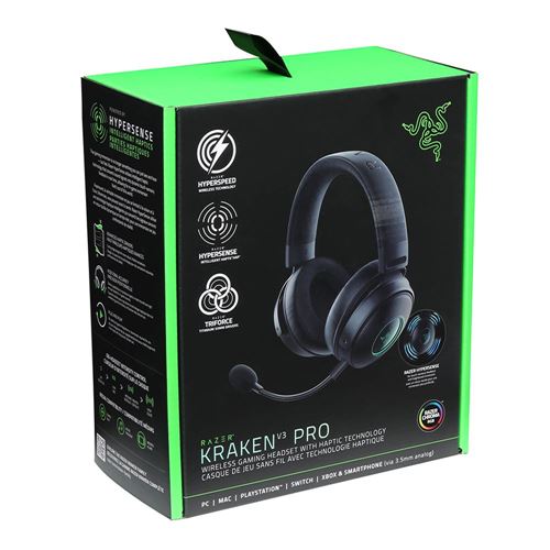 Wireless Haptic PC Gaming Headset - Razer Kraken V3 Pro