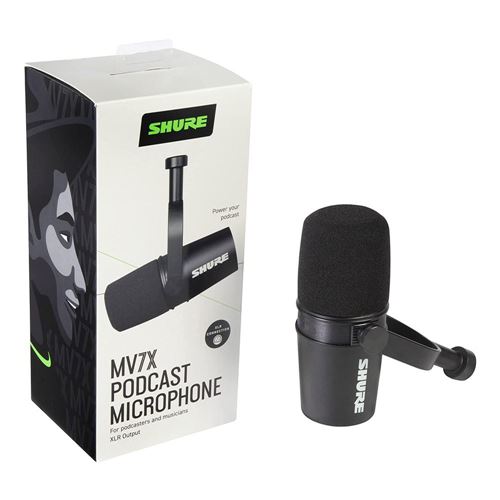 Shure MV7 USB Microphone for Podcasting, Recording, Live Streaming &  Gaming, Built-in Headphone Output, All Metal USB/XLR Dynamic Mic,  Voice-Isolating