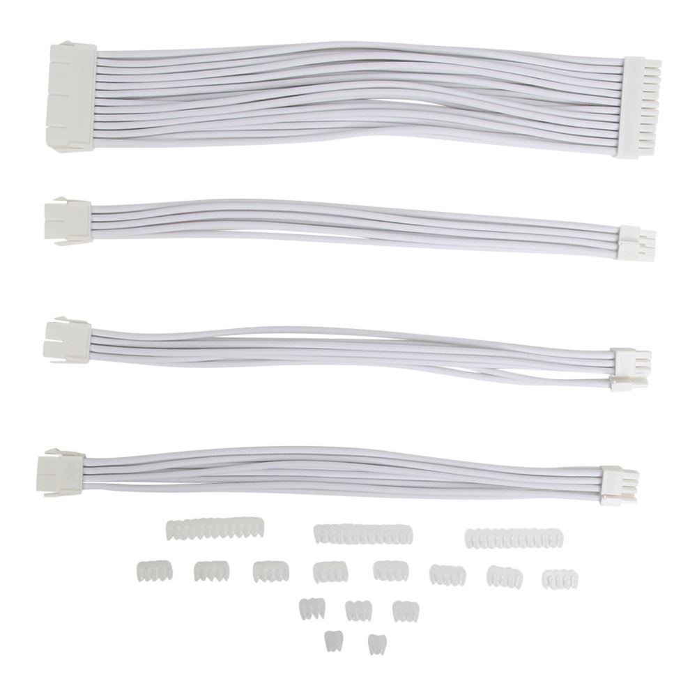 Inland PSU Sleeved Extension Kit White Micro Center