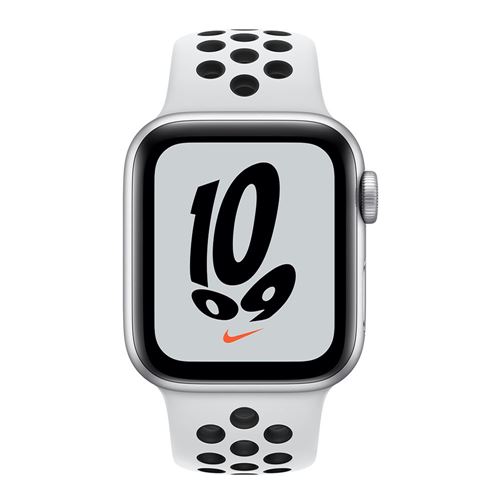 Legado Perenne tuberculosis Apple Watch Nike SE GPS 40mm Silver Aluminum Case with - Pure  Platinum/Black Nike Sport Band - Micro Center