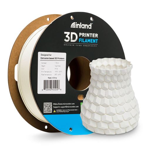 Micro Center Inland PLA Filament 1.75mm - Black 3D Printer Filament,  Dimensional Accuracy +/- 0.03mm - 1kg Cardboard Spool (2.2 lbs) – Fits  FDM/FFF