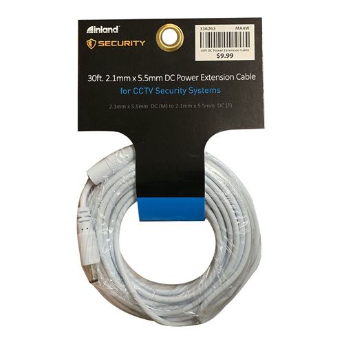 ZOSI 12 ft. Power Extension Cable 2.1 mm x 5.5 mm 12-Volt DC Plug