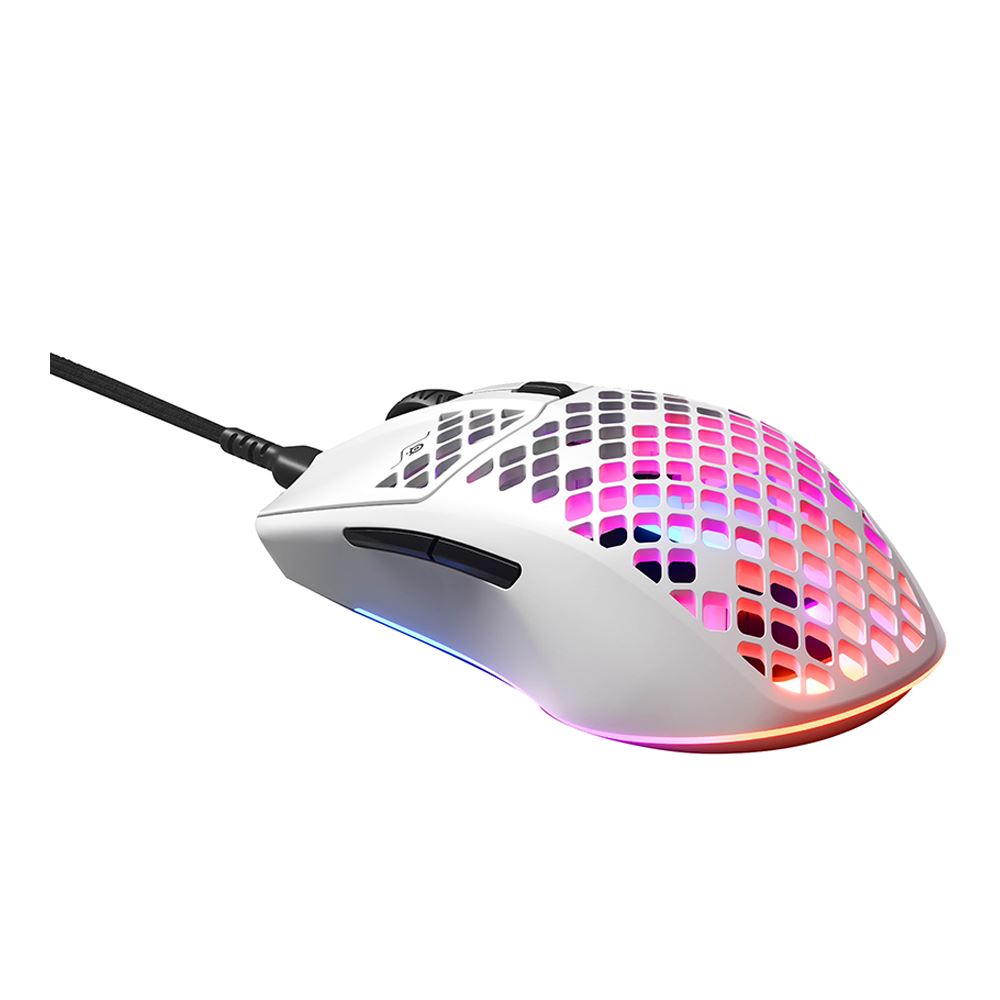 steelseries aerox 3 wired gaming mouse snow