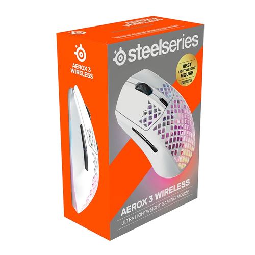 SteelSeries Aerox 3 Wireless Ultra-Lightweight Mouse Center - - Micro Gaming Snow