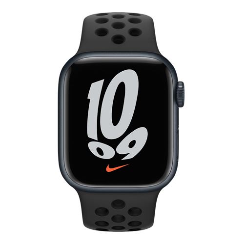 Apple Watch Nike Series 7 GPS, 41mm Midnight Aluminum Case with