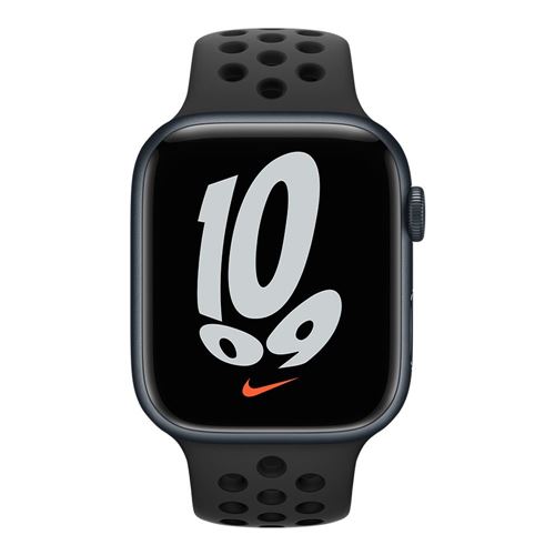 Apple Watch Nike Series 7 GPS, 45mm Midnight Aluminum Case with 