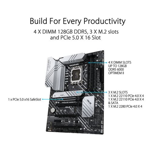 PRIME Z690-A｜Carte mère Intel ATX LGA 1700 DDR5 PCie 5.0