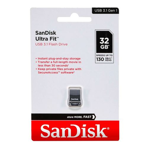 32GB Ultra Fit SuperSpeed+ USB 3.1 (Gen Flash Drive - Black - Micro Center