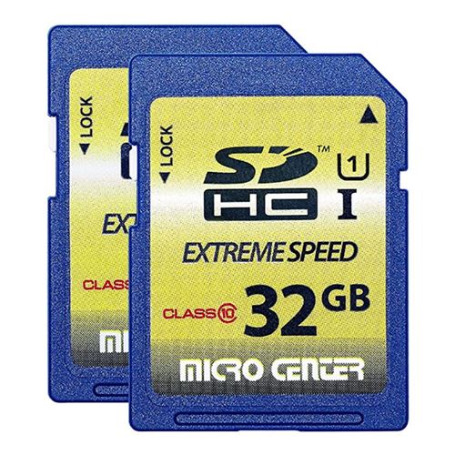Micro Center 32GB SD Card Class 10 SDHC Flash Memory Card - 2 Pack - Micro  Center