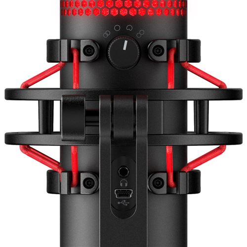 HyperX QuadCast – USB Condenser Microphone - Black/Red; Anti