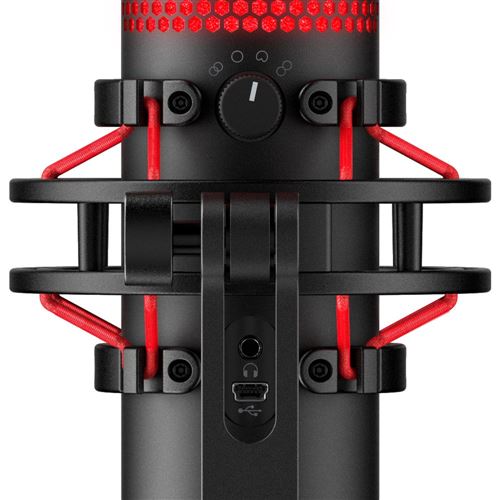 HyperX QuadCast S – RGB USB Condenser Microphone - Black; Anti-Vibration  Shock Mount; 4 Polar Patterns; Pop Filter; Gain - Micro Center