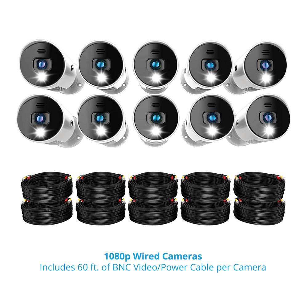 Night Owl BTD216110LSA HD DVR Security Kit; 16Channel; 10 Cameras