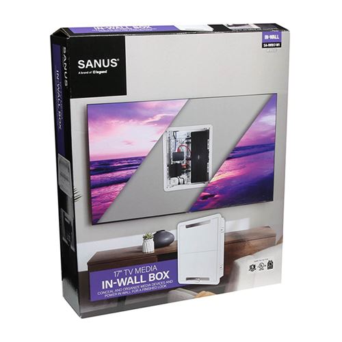  SANUS 9 TV Media in-Wall Box with Power Supply Kit