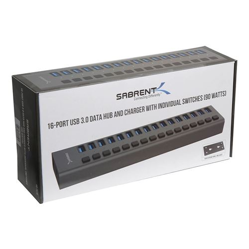 ale kant Arthur Sabrent 16-Port USB 3.0 Data HUB and Charger with Individual Switches -  Micro Center