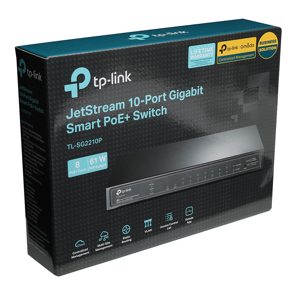 TP-LINK JetStream 10-Port Gigabit Smart Switch with 8-Port PoE+ - Micro ...
