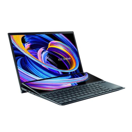 ASUS ZenBook Duo 14 14" Laptop Computer - Blue; Intel Core i7 11th Gen 1195G7 2.9GHz Processor; NVIDIA - Micro Center