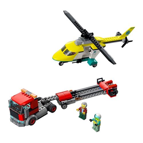 Lego Rescue Helicopter Transport - 60343 (215 Pieces); Truck and Air-Rescue Helicopter Playset Micro Center