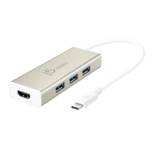j5create USB-C Multi-Adapter HDMI/Ethernet/USB 3.1 HUB/PD 3.0