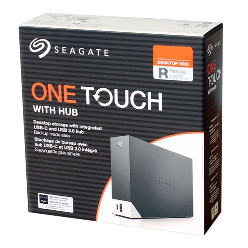 Seagate One Touch Hub External USB-C and USB 3.0 Desktop Hard Drive with Data Recovery Services - Micro
