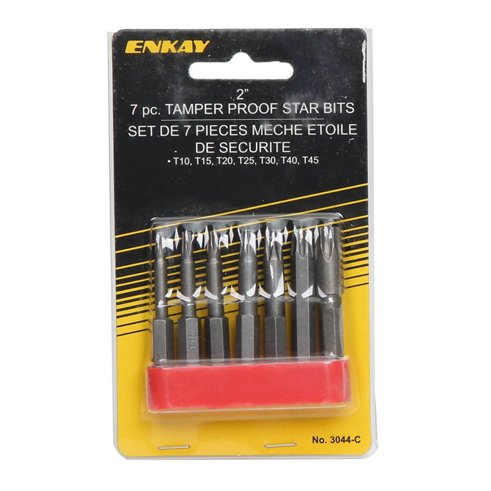 Enkay Products 3044C 2Inch Tamper Proof Screw Bit Set 7Piece