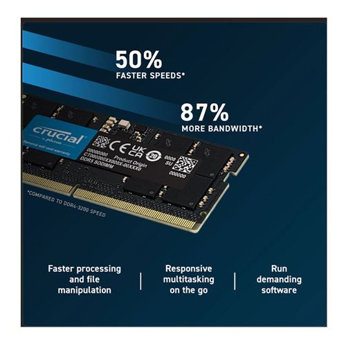 Crucial 16GB SODIMM DDR5 - 4800Mhz