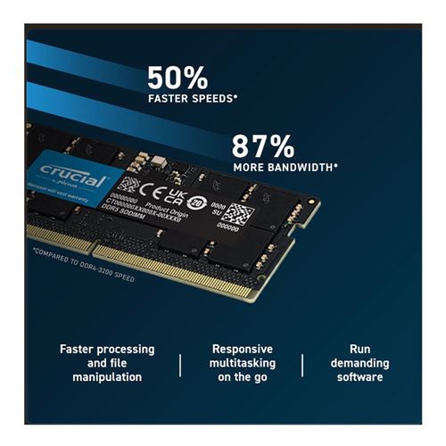 Crucial 32GB DDR5-4800 PC5-38400 CL40 SO-DIMM Memory Kit