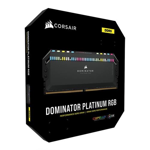 CORSAIR DOMINATOR PLATINUM RGB DDR5 RAM 64GB (2x32GB) 5200MHz CL40 Intel  XMP iCUE Compatible Computer Memory - Black (CMT64GX5M2B5200C40)