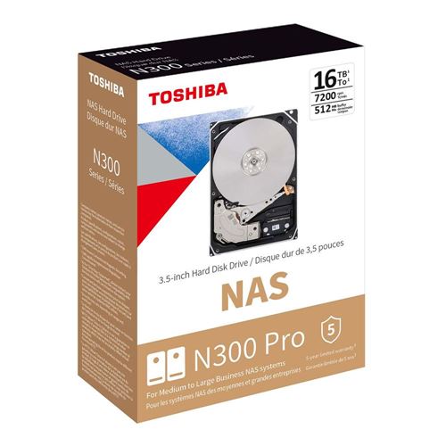 Toshiba N300 Pro 16TB 7200 RPM SATA III 6Gb/s 3.5 Internal NAS CMR Hard  Drive - Micro Center