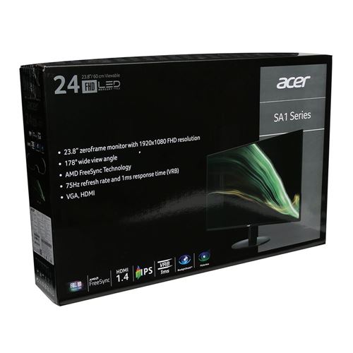 Ecran PC 23.8 Acer EK241YHbif - FHD, Dalle VA, 100 Hz, 1 ms, FreeSync (27  EK271Hbif à 109.90€) –