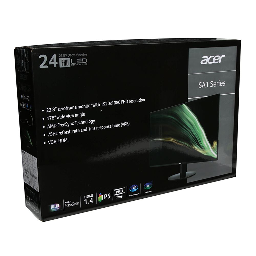 Acer SA241Y bi 23.8" Full HD (1920 x 1080) 75Hz LED Monitor; FreeSync