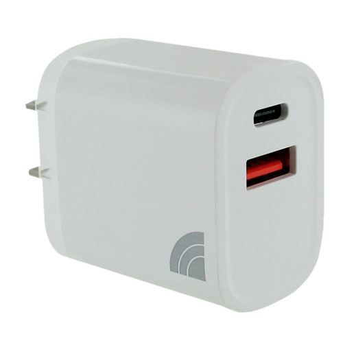 Wall charger with USB and Type-C ports