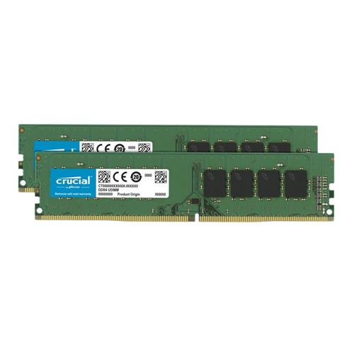Crucial 16GB (2 x 8GB) DDR4-3200 PC4-25600 CL22 Dual Channel Desktop Memory Kit CT2K8G4DFRA32A - Green Micro Center