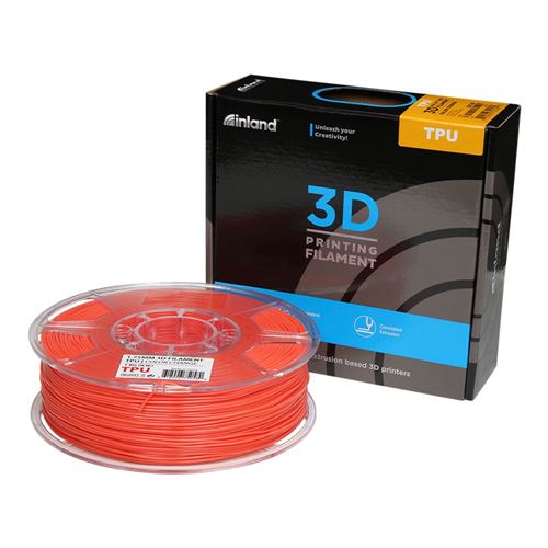 Inland 1.75mm TPU 3D Printer Filament - 1kg Spool (2.2 lbs) - Red Color  Change - Micro Center