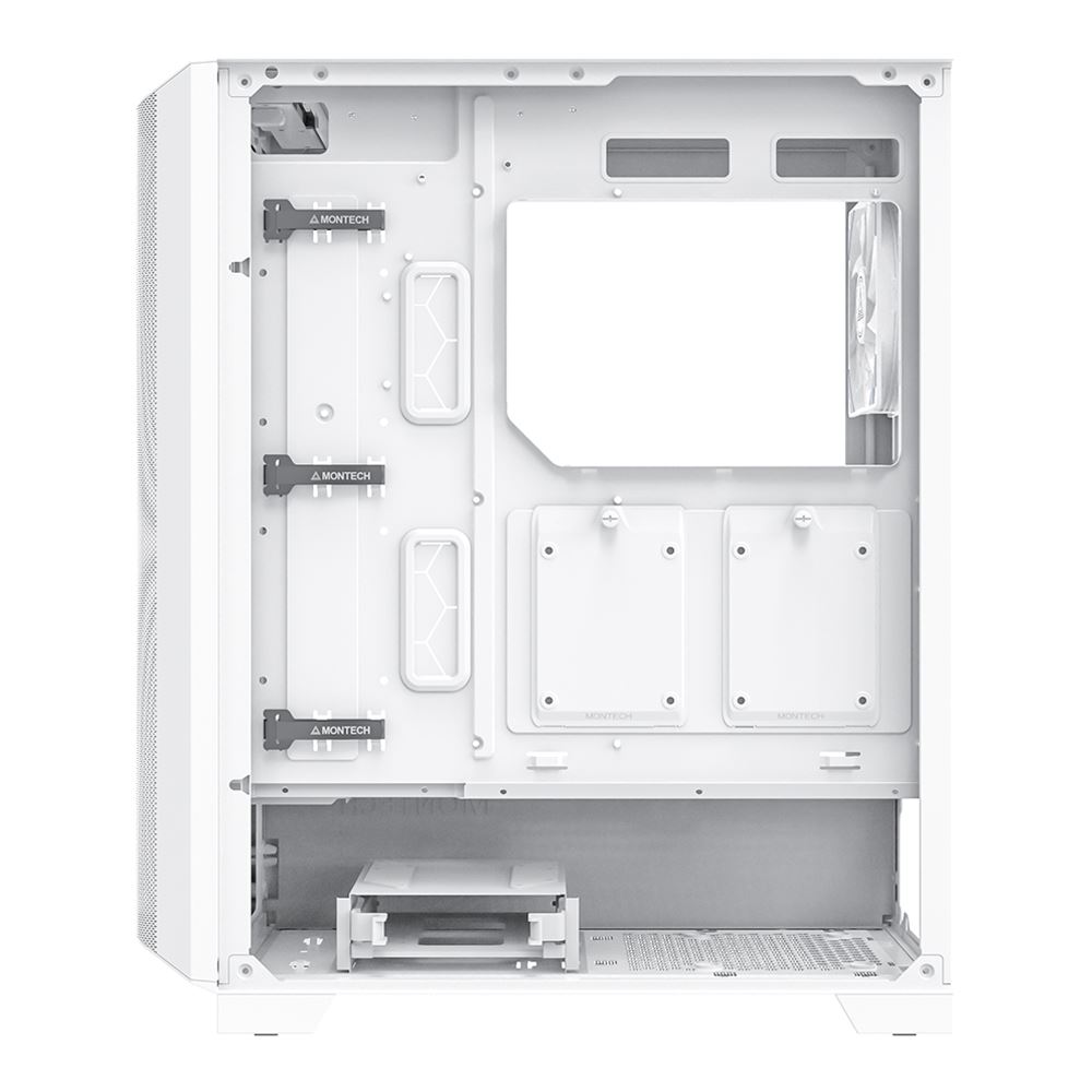 Montech SKY ONE Lite Tempered Glass ATX Mid-Tower Computer Case - White ...