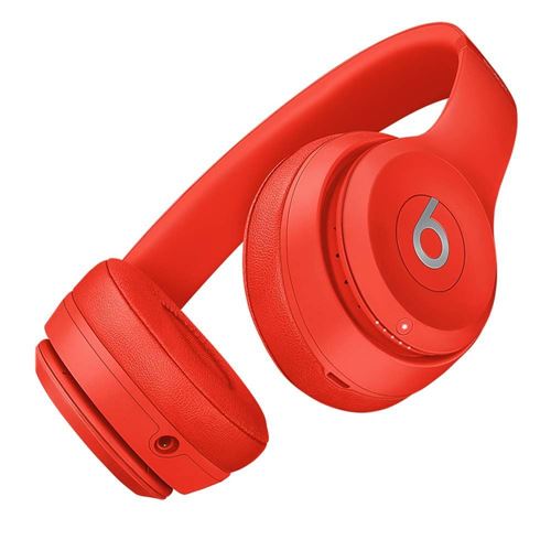 Apple Beats by Dr. Dre Beats Solo3 Bluetooth Headphones - Red; Up to 40 Hours of Listening Time; Built-in Microphone - Micro Center